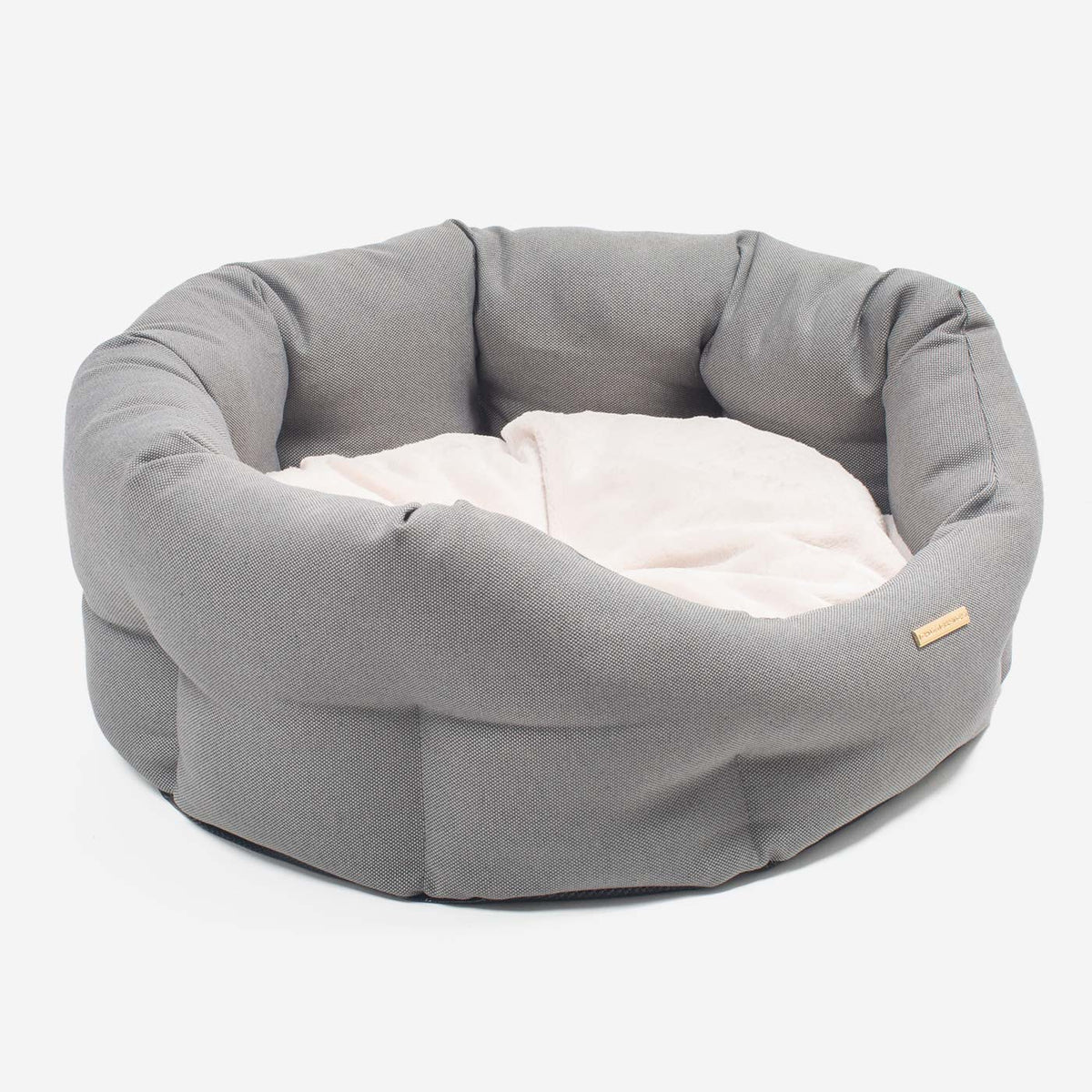 Essentials Twill Oval Bed in Slate, view 5