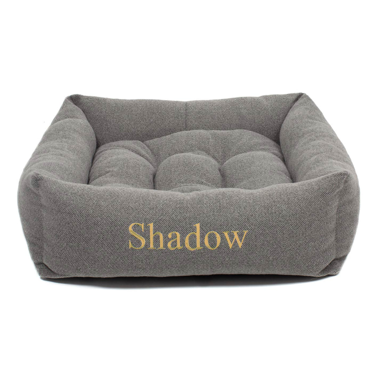 Box Bed With Removable Covers in Herringbone Tweed, view 12