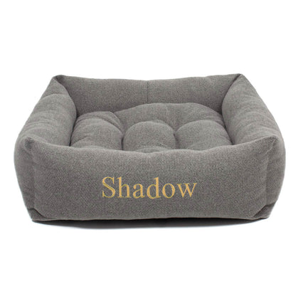 Box Bed With Removable Covers in Herringbone Tweed, view 12