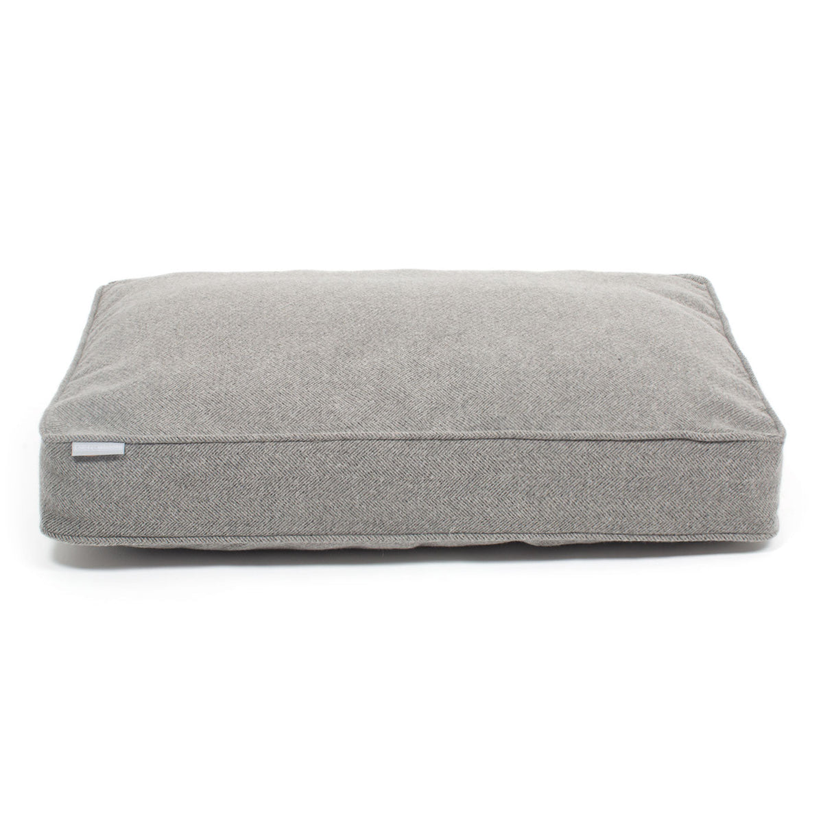 Dog Cushion in Pewter Herringbone Tweed, view 8