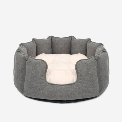 High Wall Bed With Removable Covers in Pewter Herringbone Tweed, view 6