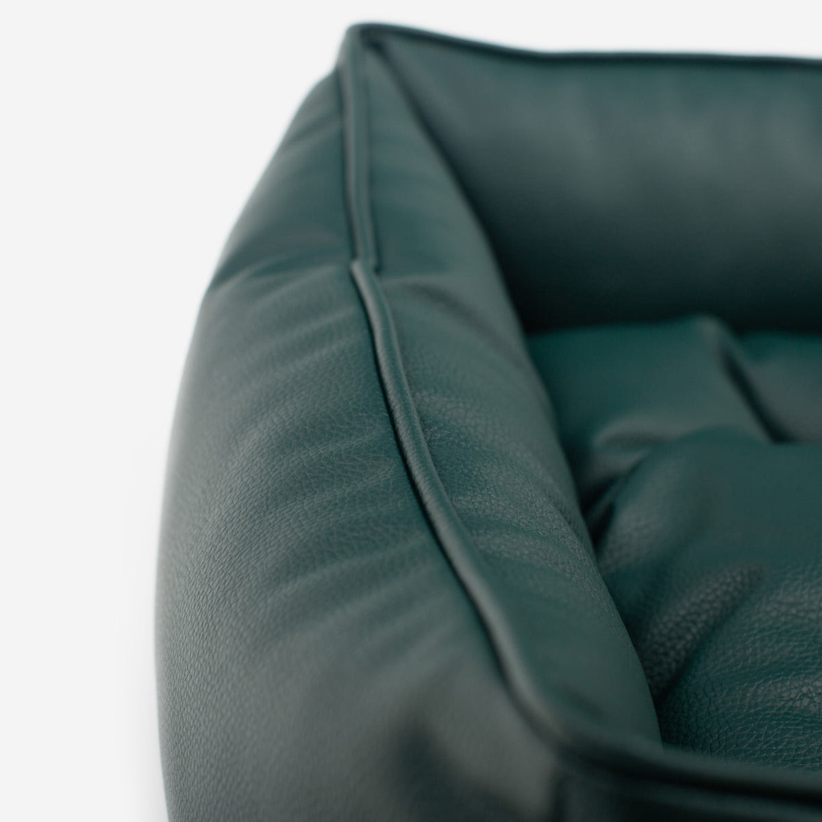 Box Bed With Removable Covers in Rhino Tough Forest Faux Leather, view 8