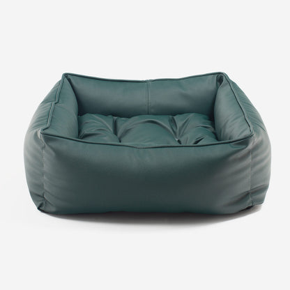 Box Bed With Removable Covers in Rhino Tough Forest Faux Leather, view 6