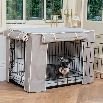Dog Crate Cover In Savanna Stone, view 10