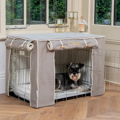Dog Crate Cover In Savanna Stone, view 12