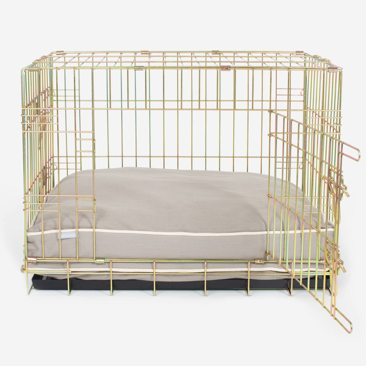 Gold Dog Crate with Cushion in Savanna, view 5