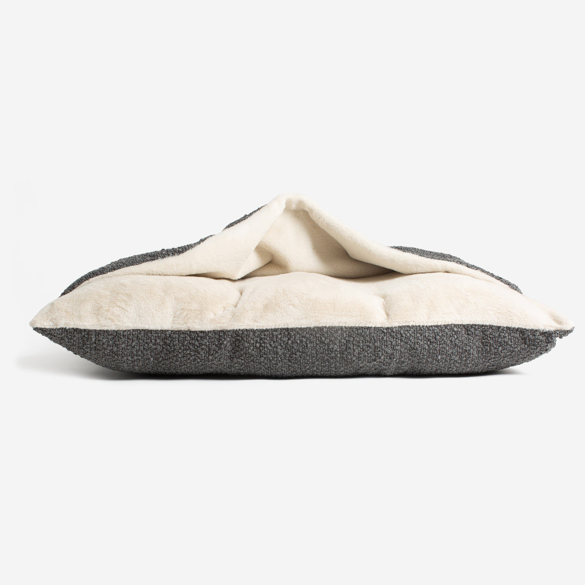 Sleepy Burrows Bed With Removable Cover in Granite Bouclé, view 5