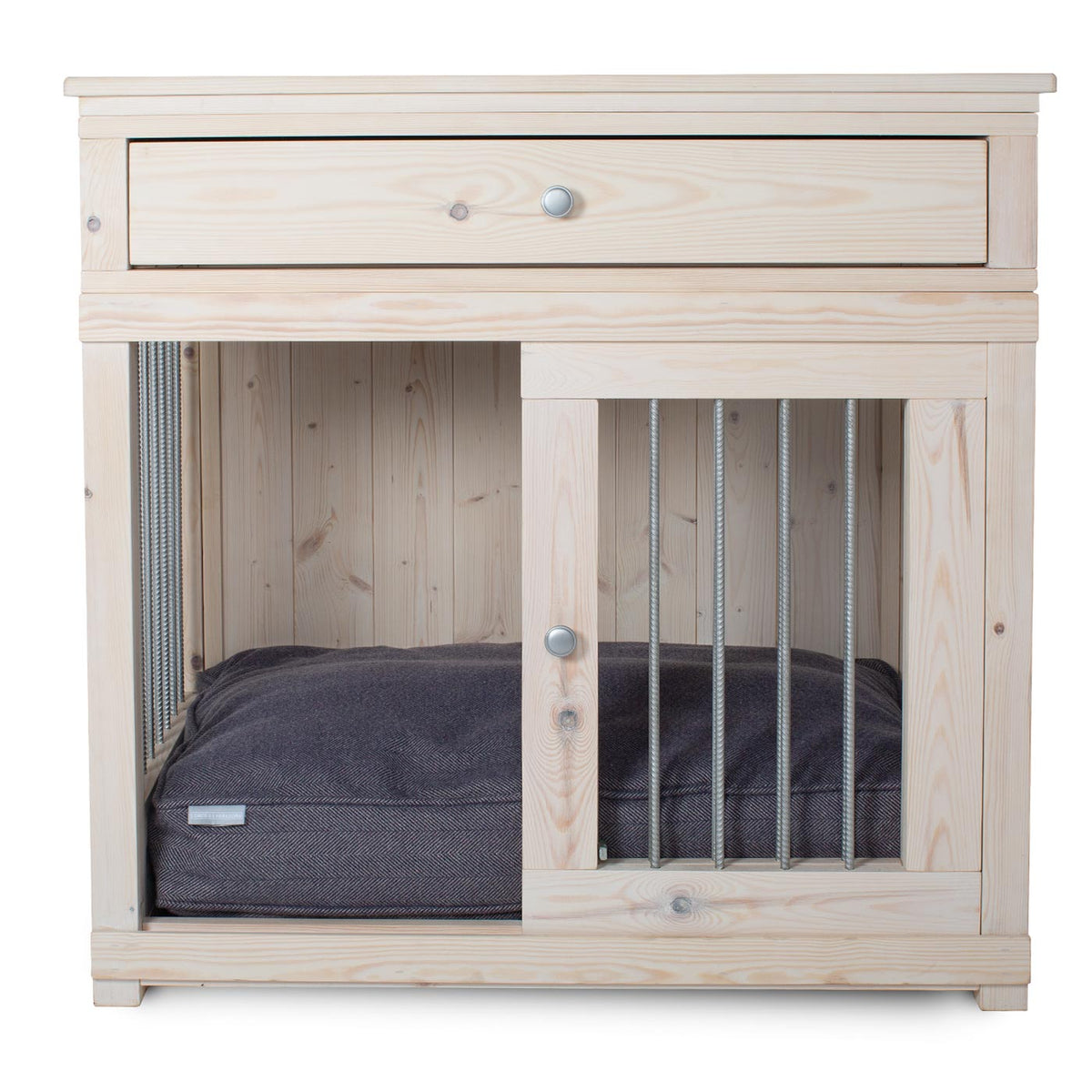 Wooden Sliding Door Salcombe Dog Crate with Drawer, view 4