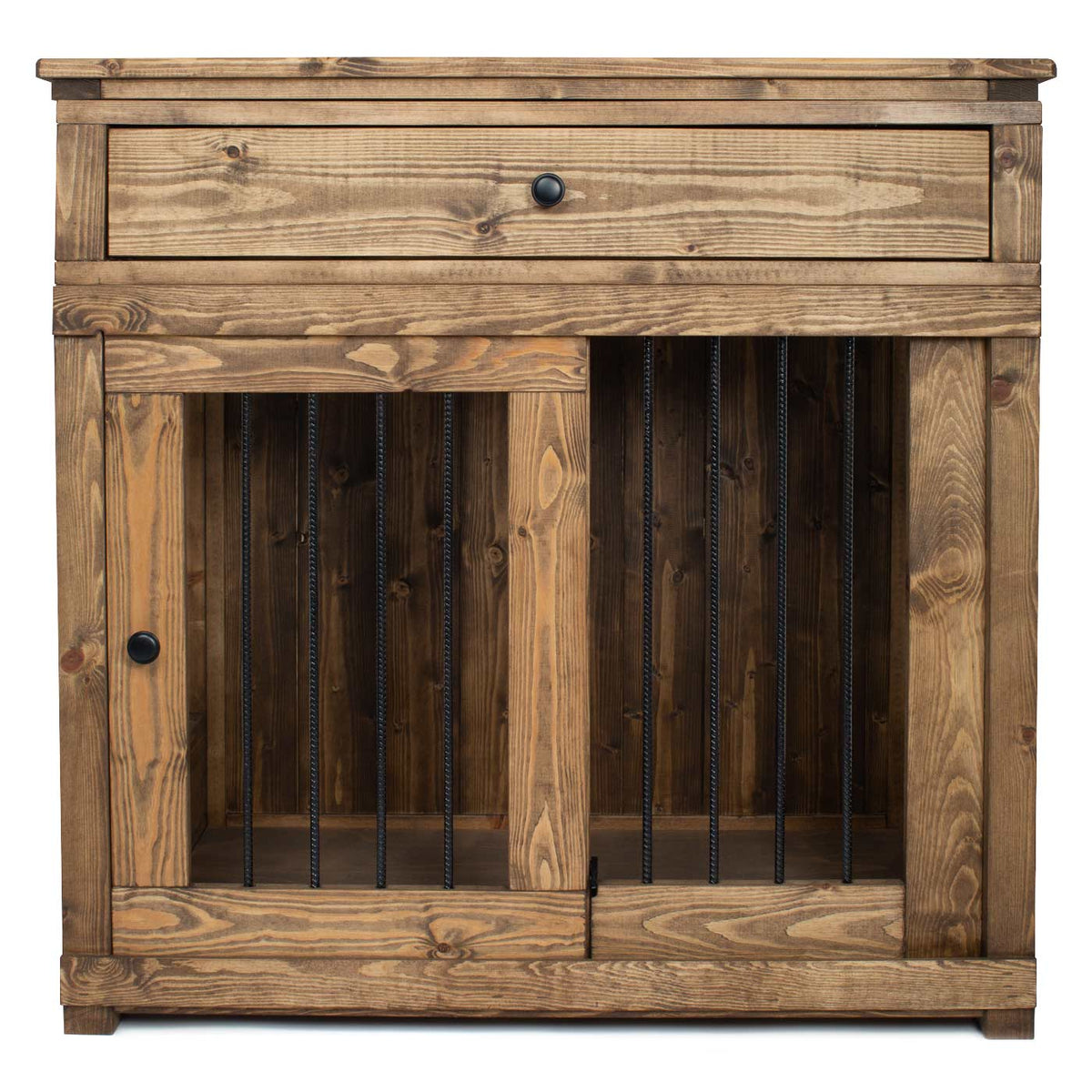 Wooden Sliding Door Broadsand Dog Crate with Drawer, view 3