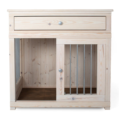 Wooden Sliding Door Salcombe Dog Crate with Drawer, view 5