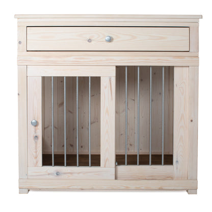 Wooden Sliding Door Salcombe Dog Crate with Drawer, view 3