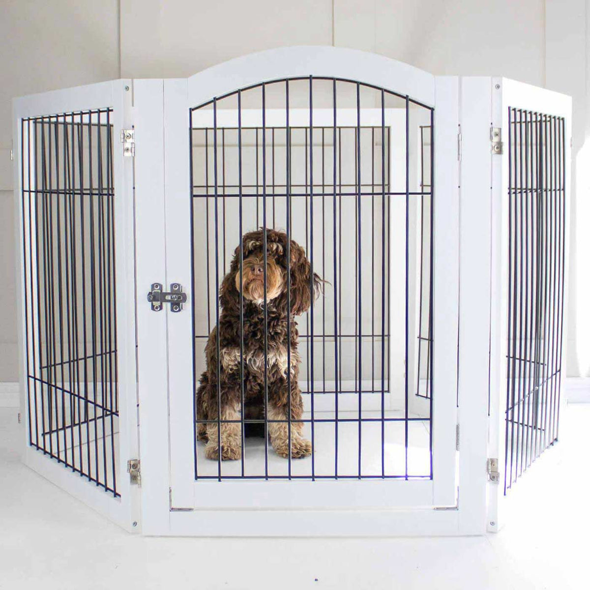 White Wooden Puppy Play Pen, view 5