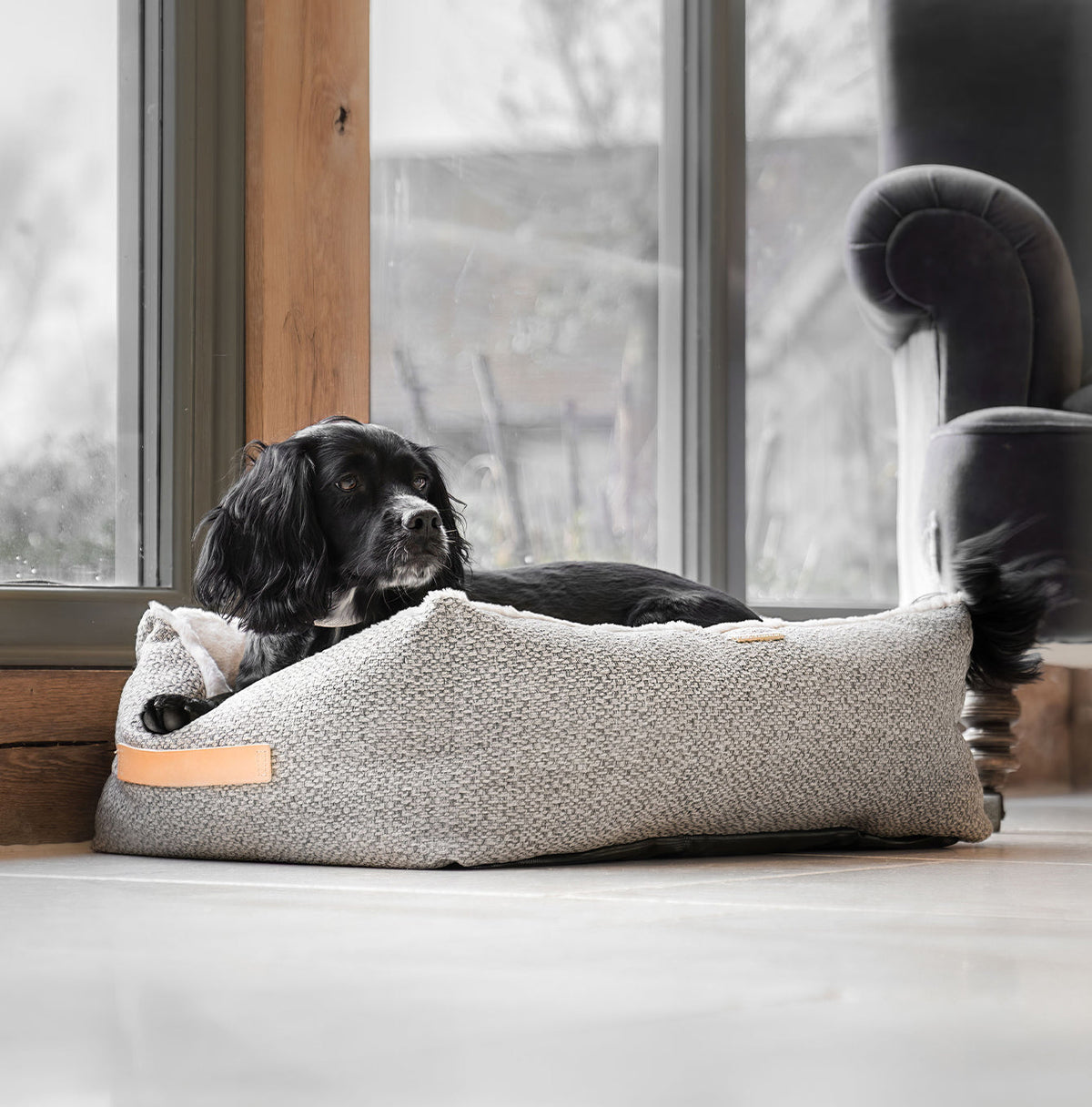 Essentials Herdwick Box Bed in Pebble, view 2