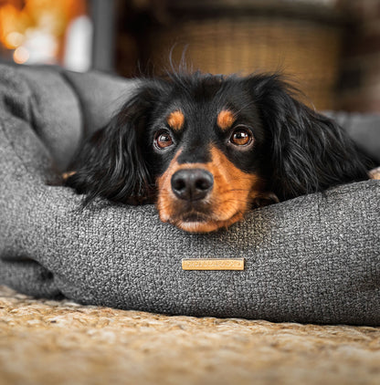 Essentials Herdwick Oval Bed in Graphite, view 2