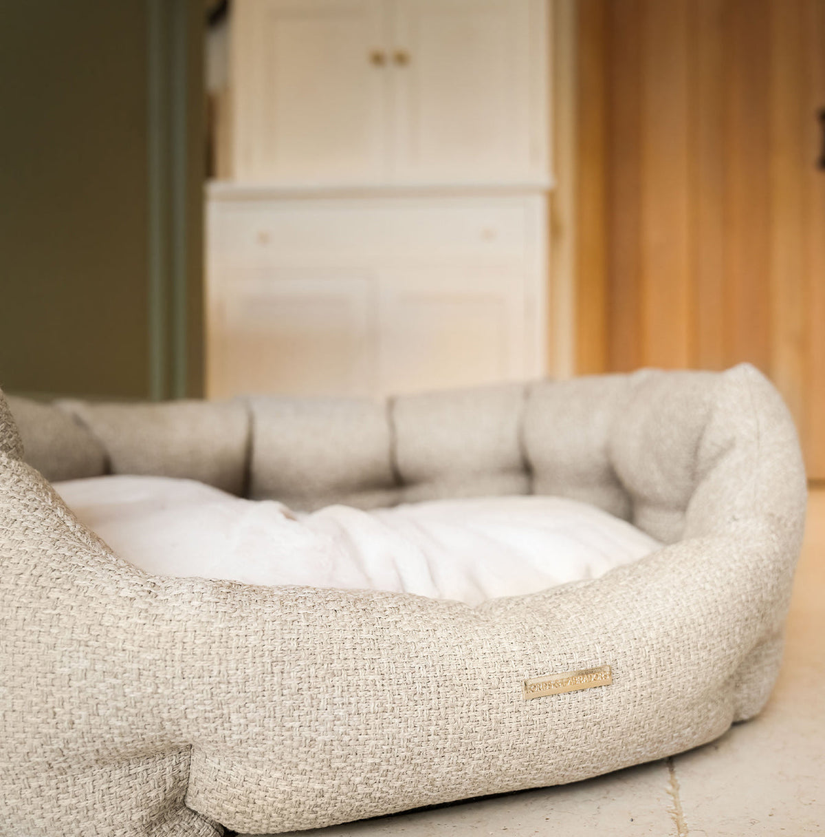 Essentials Herdwick Oval Bed in Sandstone, view 3