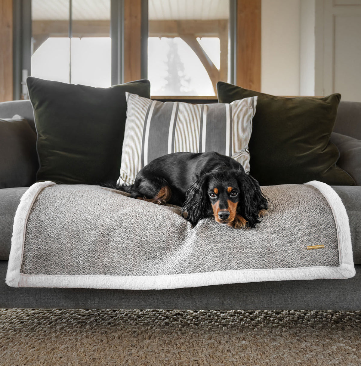 Essentials Herdwick Blanket in Pebble, view 2