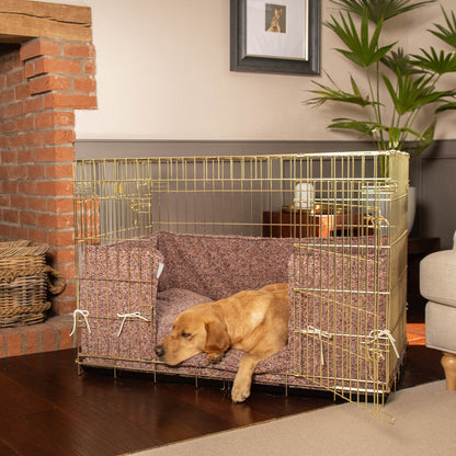 Dog Crate with Cushion & Bumper in Rose Quartz Minerals, view 2