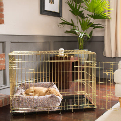 Dog Crate with Cosy & Calming Puppy Crate Bed in Rose Quartz Minerals