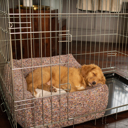 Cosy & Calming Puppy Crate Bed With Removable Covers In Rose Quartz Minerals
