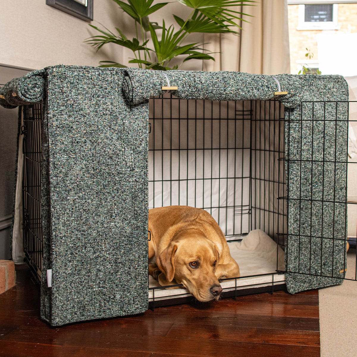 Dog Crate Cover In Emerald Minerals