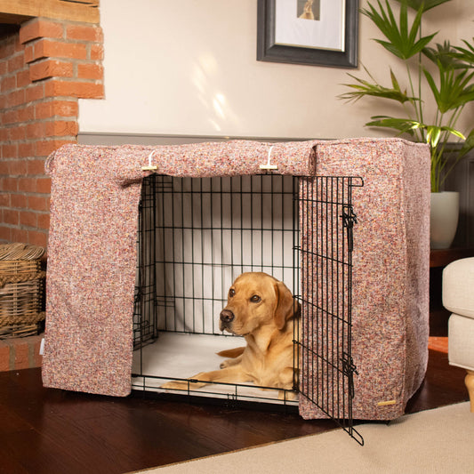 Dog Crate Cover In Rose Quartz Minerals