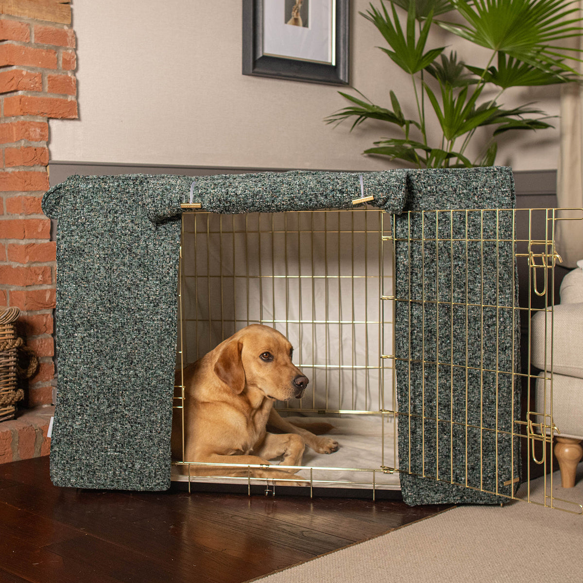 Dog Crate Cover In Emerald Minerals, view 2