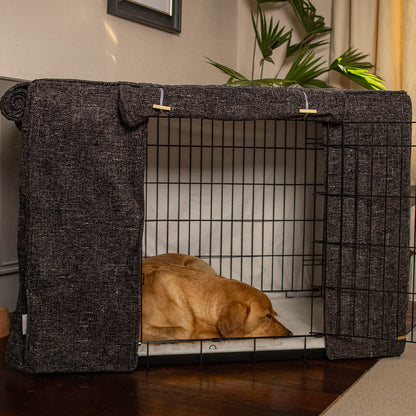 Dog Crate Cover In Obsidian Minerals, view 2