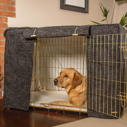Dog Crate with Crate Cover in Obsidian Minerals, view 3