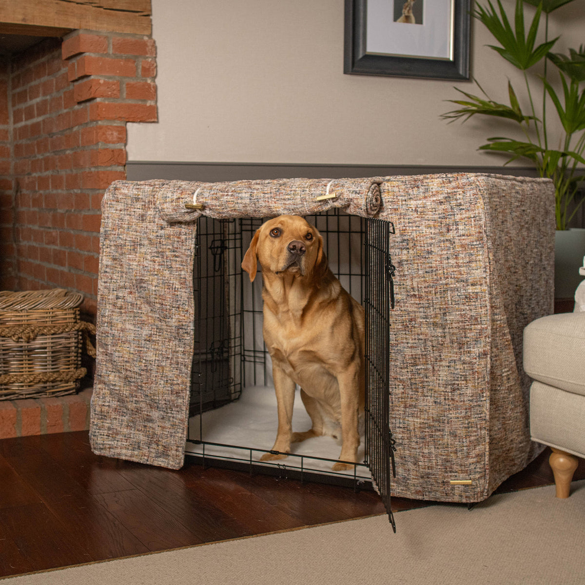 Dog Crate with Crate Cover in Opal Minerals