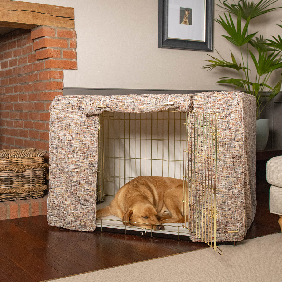 Dog Crate with Crate Cover in Opal Minerals, view 2