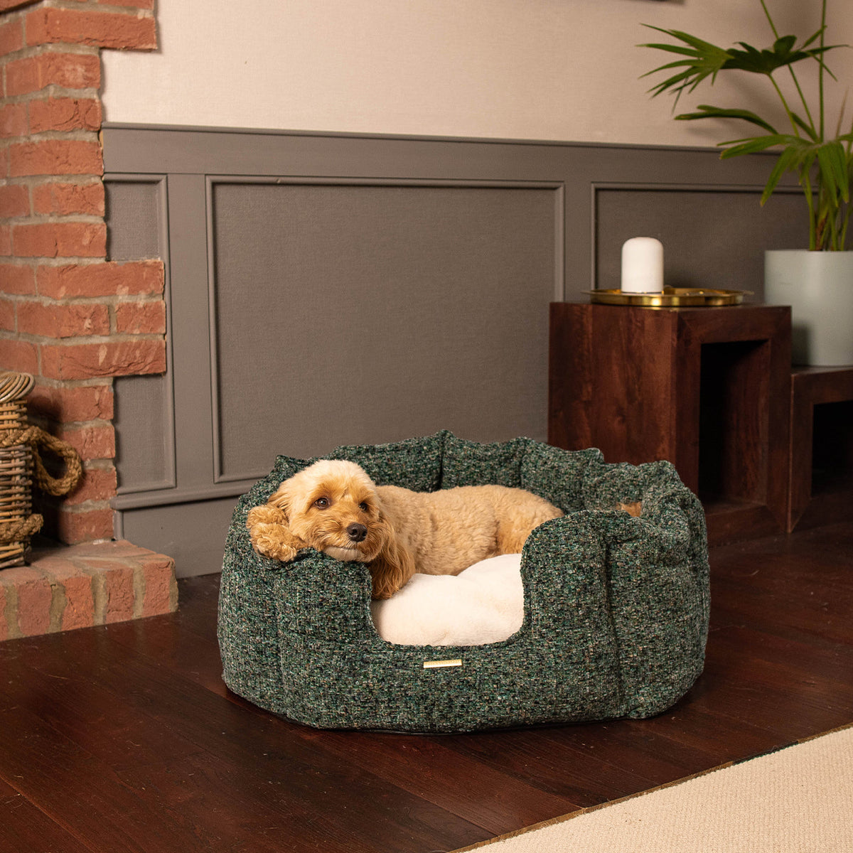 High Wall Bed With Removable Covers in Emerald Minerals
