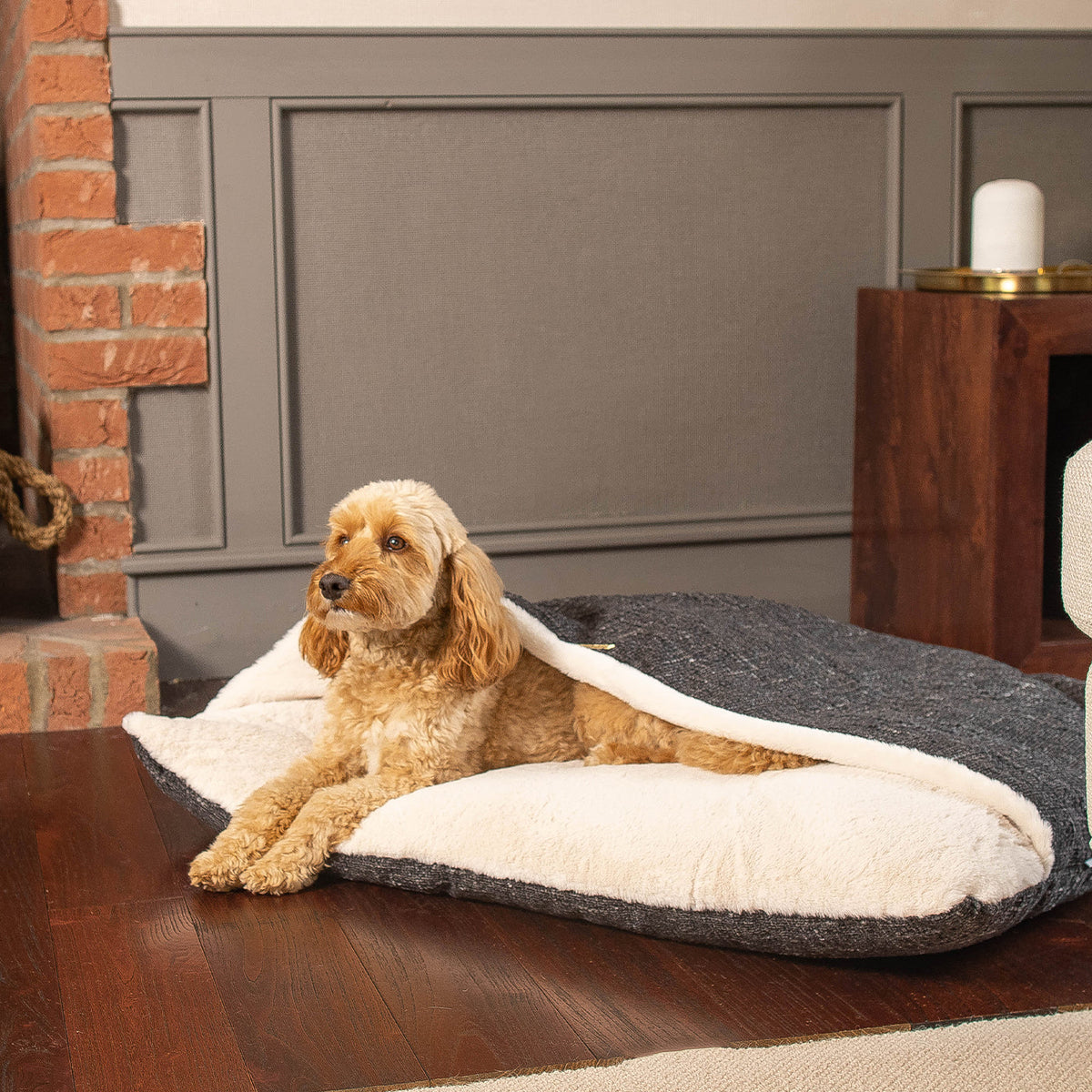Sleepy Burrows Bed With Removable Cover In Obsidian Minerals