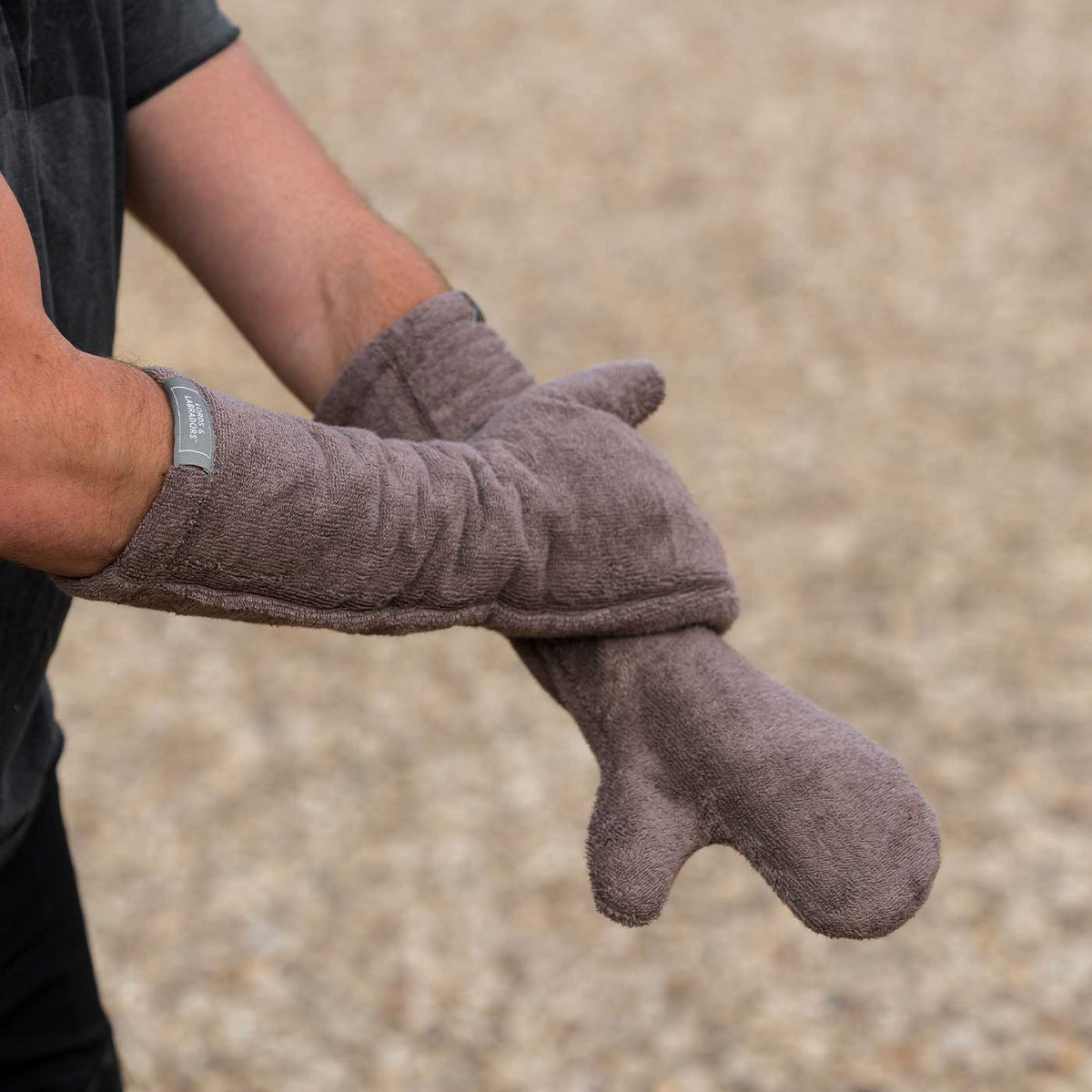 Bamboo Drying Mitts in Mole