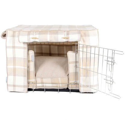 Dog Crate Set In Balmoral Natural Tweed, view 5