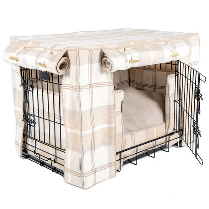 Dog Crate Set In Balmoral Natural Tweed, view 10