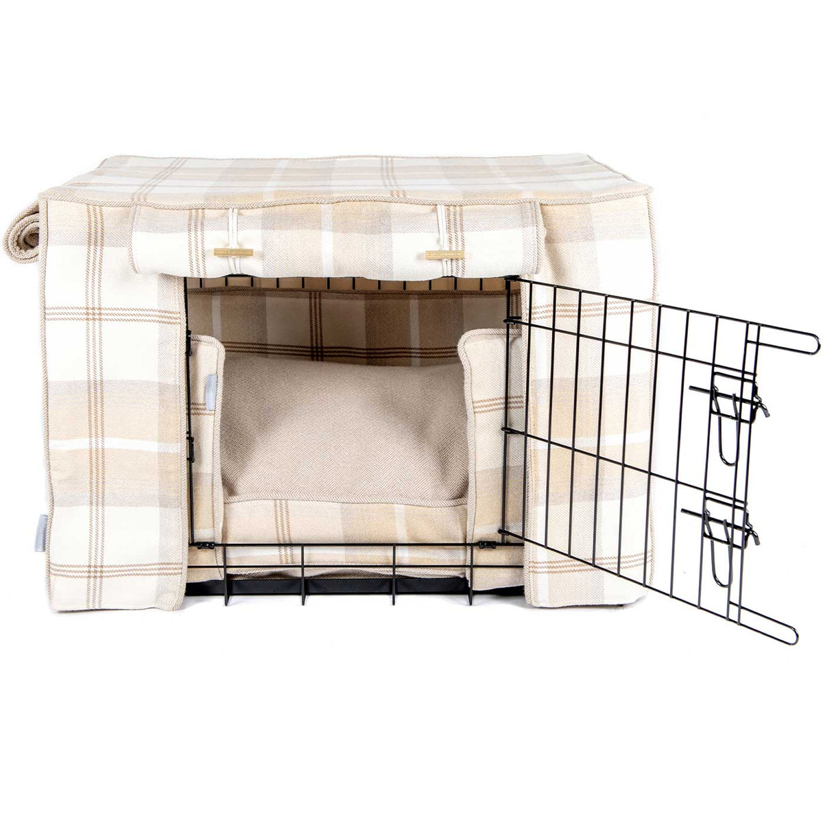 Dog Crate Set In Balmoral Natural Tweed, view 9