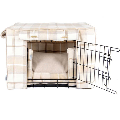 Dog Crate Set In Balmoral Natural Tweed, view 9