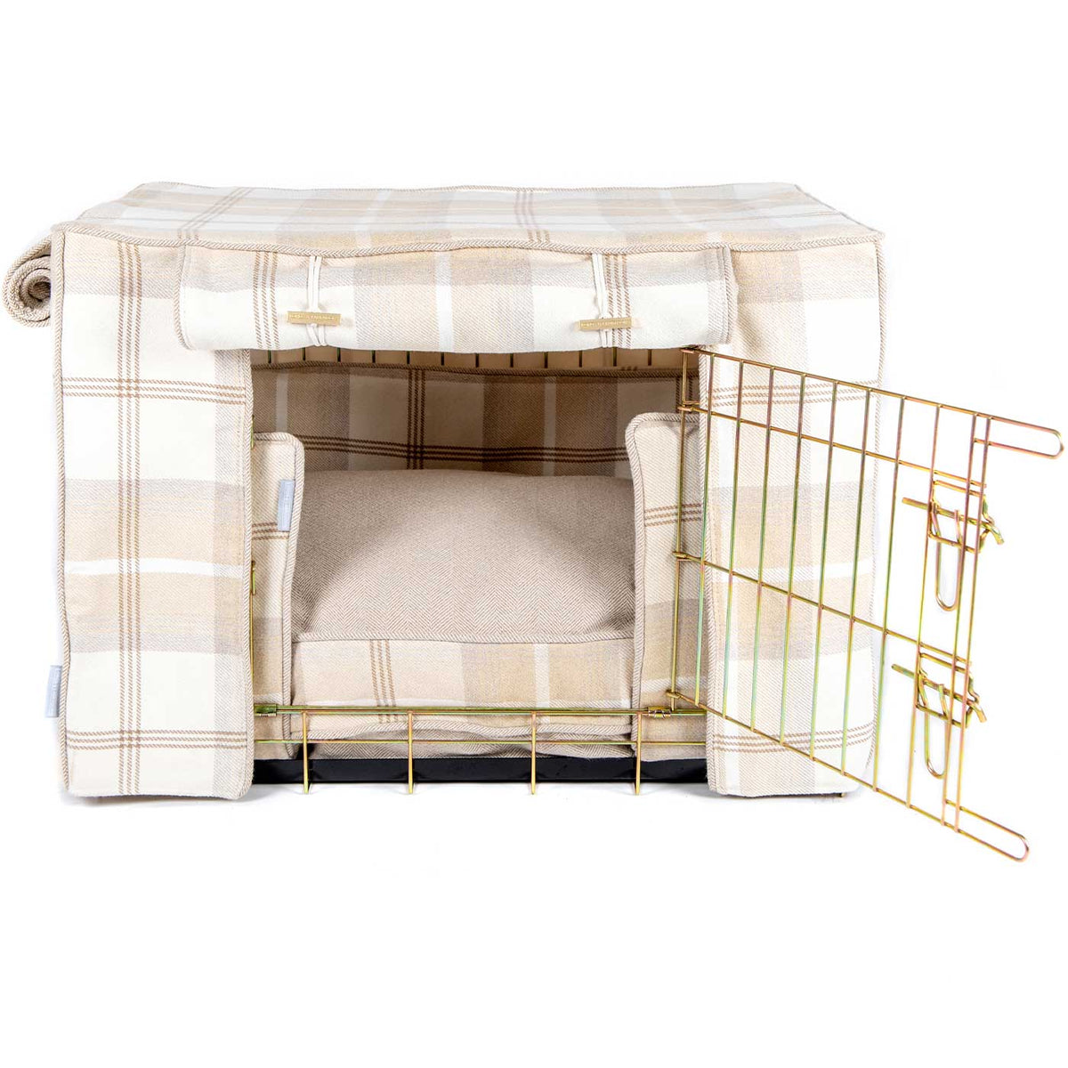 Dog Crate Set In Balmoral Natural Tweed, view 14