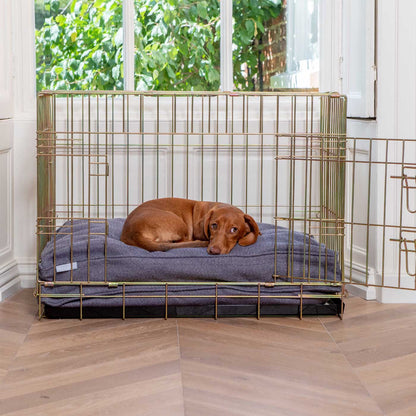 Dog Cushion in Oxford Herringbone Tweed, view 6