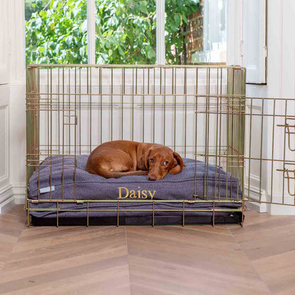 Dog Cushion in Oxford Herringbone Tweed, view 5