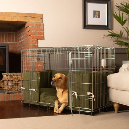 Dog Crate Bumper in Moss Orkney Tweed, view 3