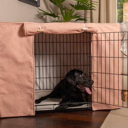 Dog Crate Cover In Peony Orkney Tweed, view 2
