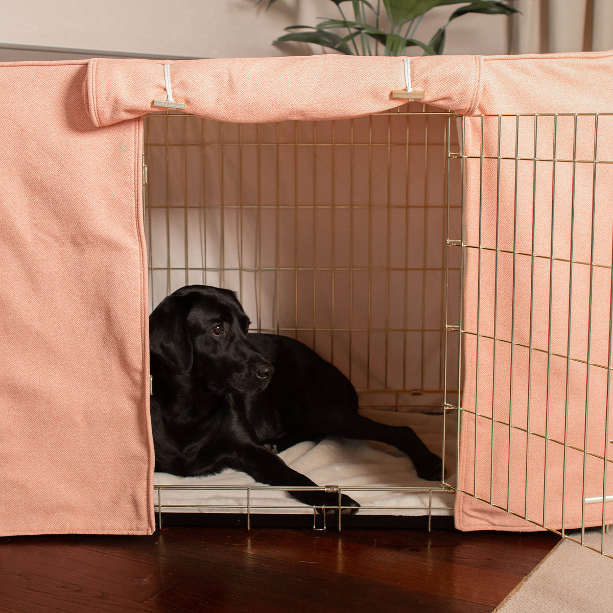 Dog Crate Cover In Peony Orkney Tweed, view 3
