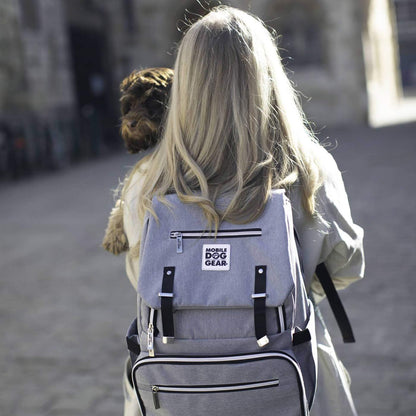 Mobile Dog Gear Grey One Flap Week Away BackPack, view 2