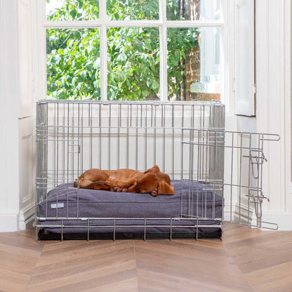 Dog Cushion in Oxford Herringbone Tweed, view 3