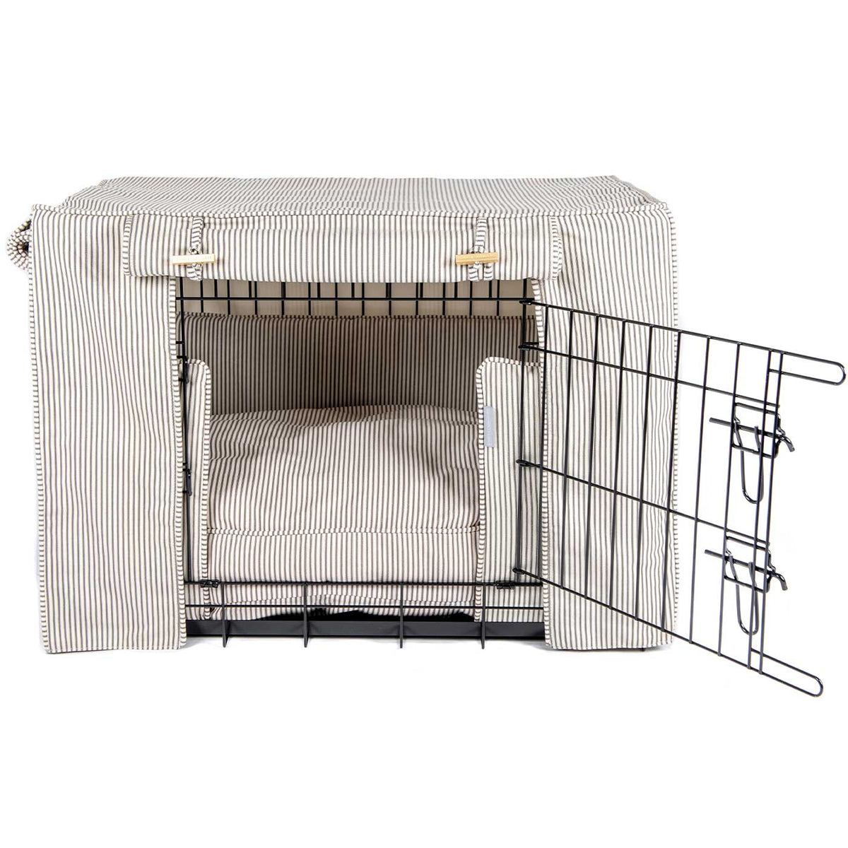 Dog Crate Set in Regency Stripe, view 2