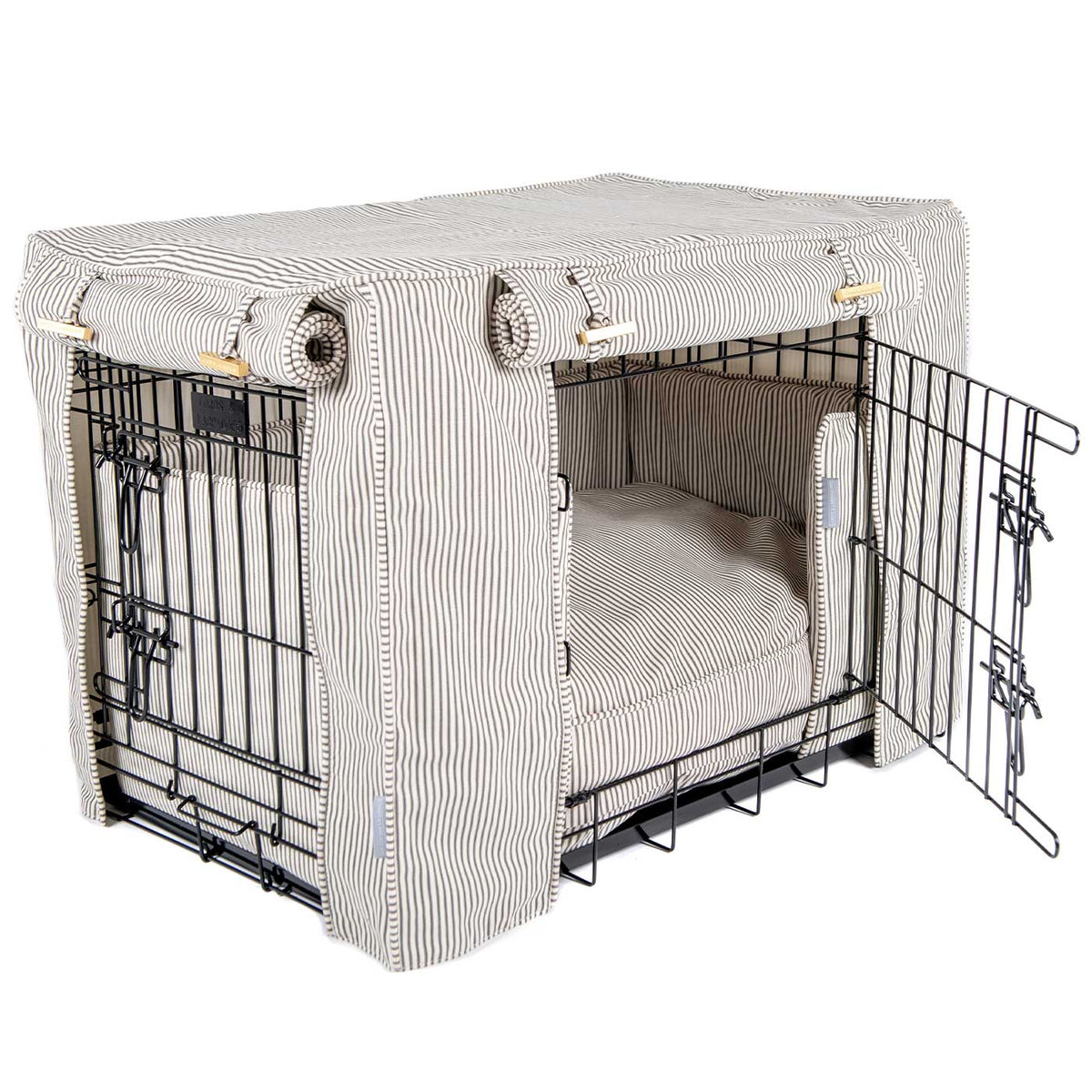 Dog Crate Set in Regency Stripe, view 15