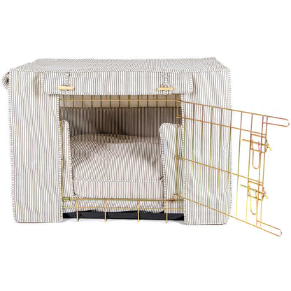 Dog Crate Set in Regency Stripe, view 6