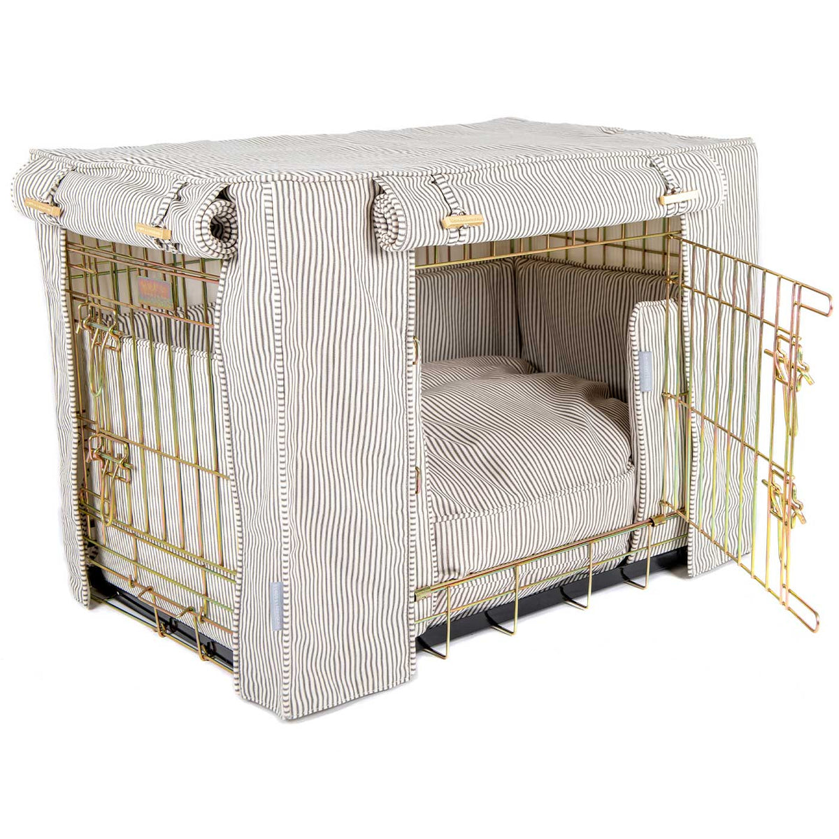 Dog Crate Set in Regency Stripe, view 14