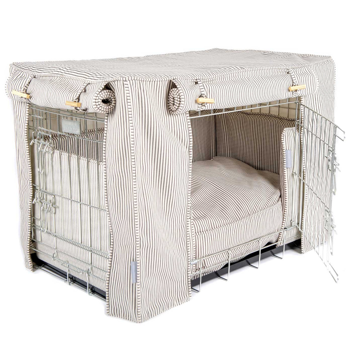 Dog Crate Set in Regency Stripe, view 5